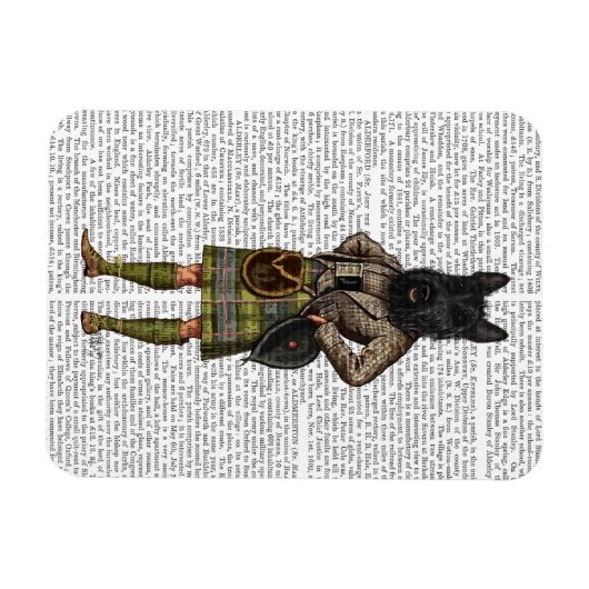 Scottish Terrier in Kilt Magneet (Horizontaal)