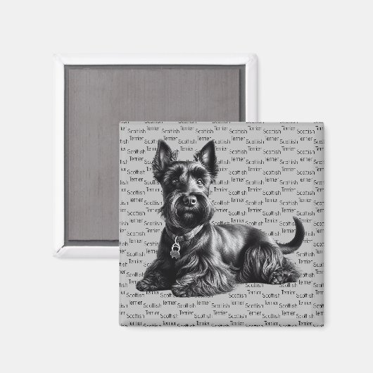 Scottish Terrier in Magneet (Voorkant / Achterkant)
