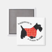 Scottish Terrier in Red Pset Sweater Magneet (Voorkant / Achterkant)