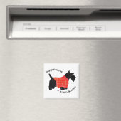 Scottish Terrier in Red Pset Sweater Magneet (Insitu (Vaatwasser))