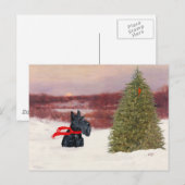 Scottish Terrier in Wintertime Briefkaart (Voorkant / Achterkant)