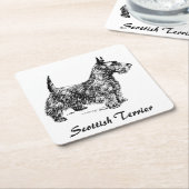 Scottish Terrier Kartonnen Onderzetters (Schuin)