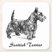 Scottish Terrier Kartonnen Onderzetters (Voorkant)