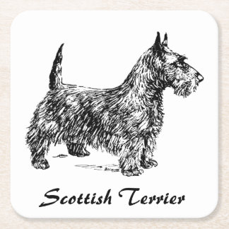 Scottish Terrier Kartonnen Onderzetters