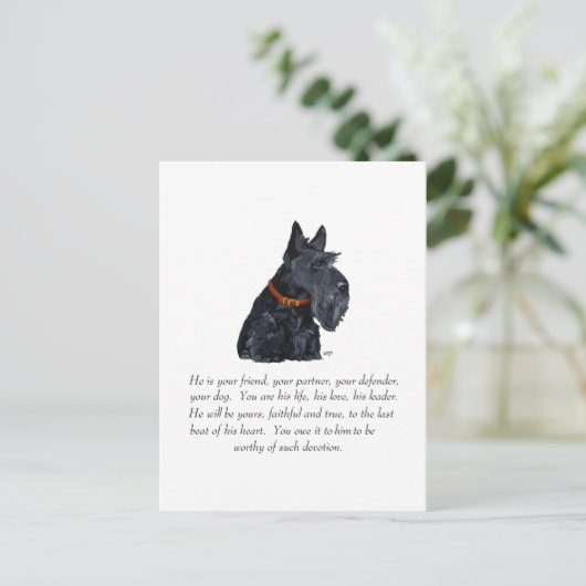 Scottish Terrier Keepomwille Briefkaart (Staand voorkant)