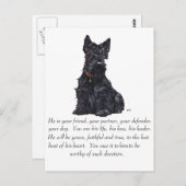 Scottish Terrier Keepomwille - MALE Dog Briefkaart (Voorkant / Achterkant)