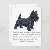 Scottish Terrier Keepomwille - MALE Dog Briefkaart (Voorkant / Achterkant)