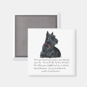 Scottish Terrier Keepomwille - MALE Dog Magneet (Voorkant / Achterkant)