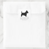 Scottish Terrier Keepomwille - MALE Dog Vierkante Sticker (Tas)