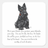 Scottish Terrier Keepomwille Vierkante Sticker (Voorkant)