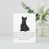 Scottish Terrier Keepomwille - VROUW Briefkaart (Staand voorkant)
