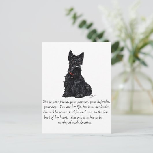 Scottish Terrier Keepomwille - VROUW Briefkaart (Staand voorkant)