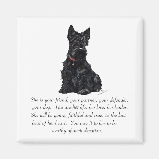 Scottish Terrier Keepomwille - VROUW Magneet (Voorkant)