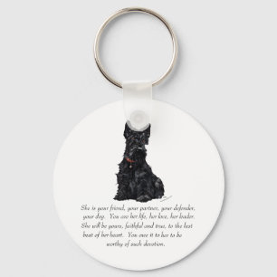 Scottish Terrier Keepomwille - VROUW Sleutelhanger