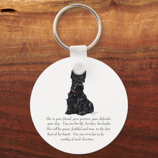 Scottish Terrier Keepomwille - VROUW Sleutelhanger (Voorkant)
