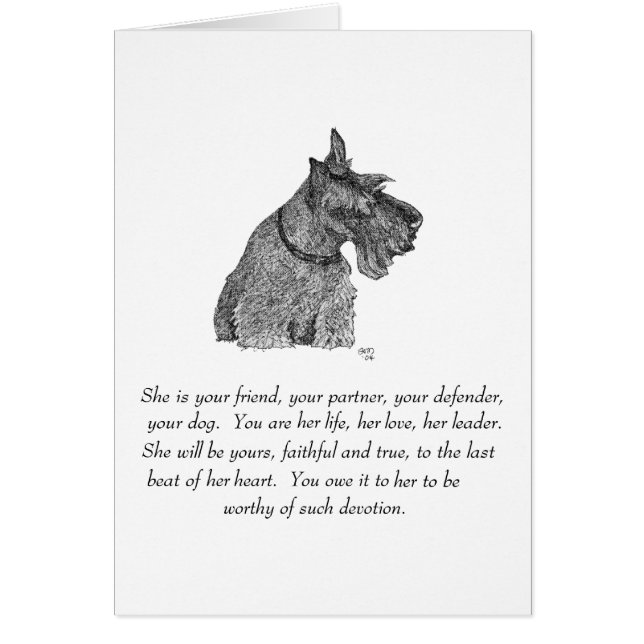 Scottish Terrier Keepsakes - VROUW (Voorkant)