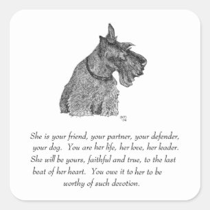 Scottish Terrier Keepsakes - VROUW Vierkante Sticker