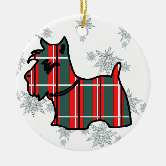SCOTTISH TERRIER KERAMISCH ORNAMENT (Voorkant)