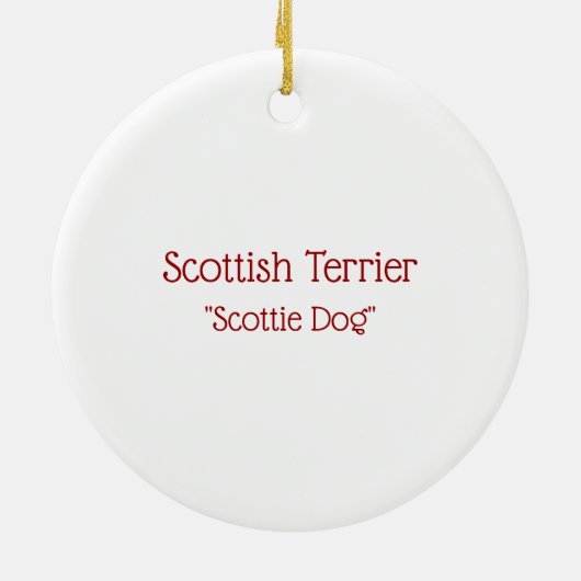 Scottish Terrier Keramisch Ornament (Achterkant)