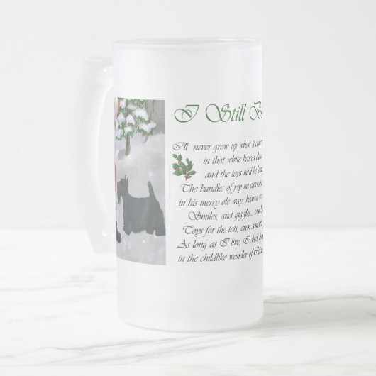 Scottish Terrier kerstcadeaus Matglas Bierpul (Voorkant links)