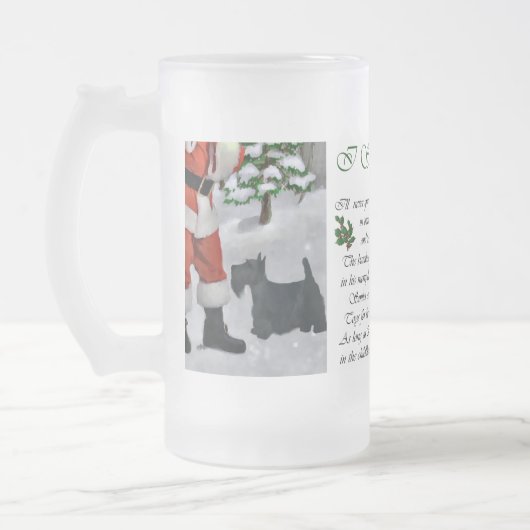 Scottish Terrier kerstcadeaus Matglas Bierpul (Links)