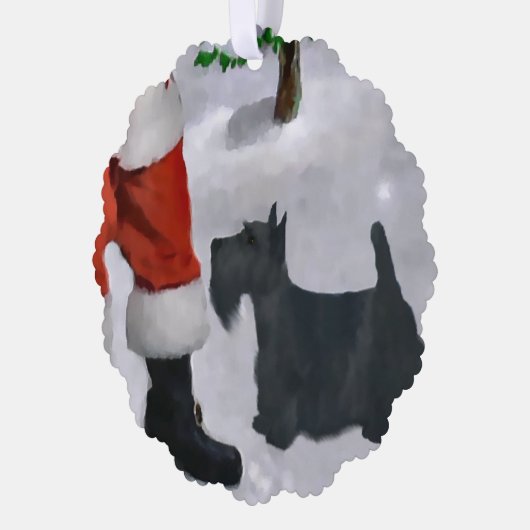 Scottish Terrier kerstcadeaus Ornament Kaart (Links)