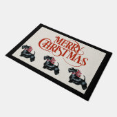 Scottish Terrier kerstdeur Mat (Schuin)