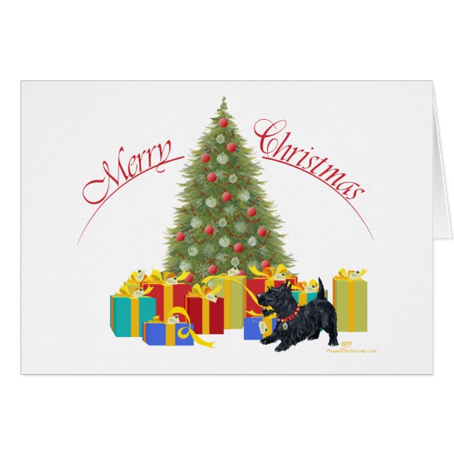 Scottish Terrier Kerstmis (Voorkant Horizontaal)