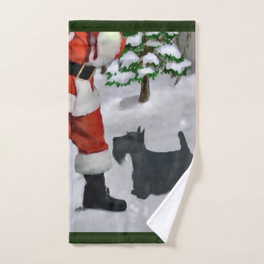 Scottish Terrier Kerstmis Bad Handdoek (Handdoek)