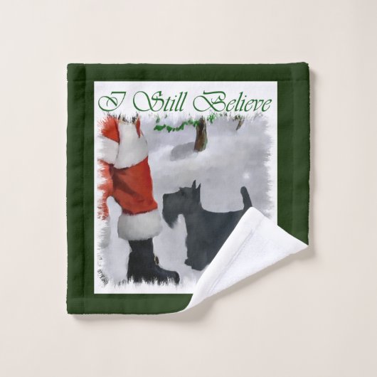 Scottish Terrier Kerstmis Bad Handdoek (Wasdoekje)