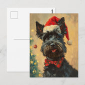 Scottish Terrier Kerstmis Briefkaart (Voorkant / Achterkant)