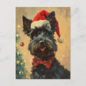 Scottish Terrier Kerstmis Briefkaart (Voorkant)