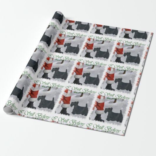 Scottish Terrier Kerstmis Cadeaupapier (Uitgerold)