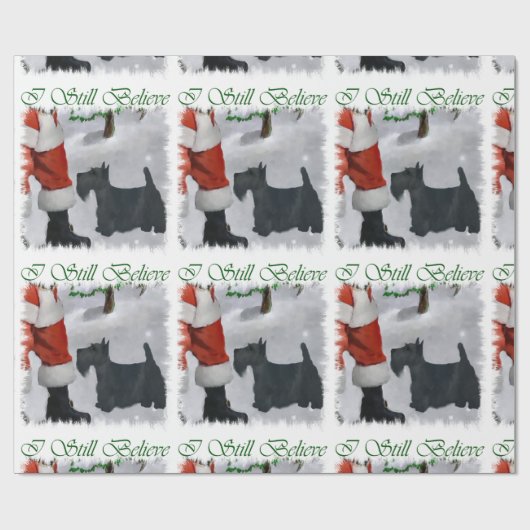 Scottish Terrier Kerstmis Cadeaupapier (Vlak)