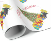 Scottish Terrier Kerstmis Cadeaupapier (Rol Hoek)