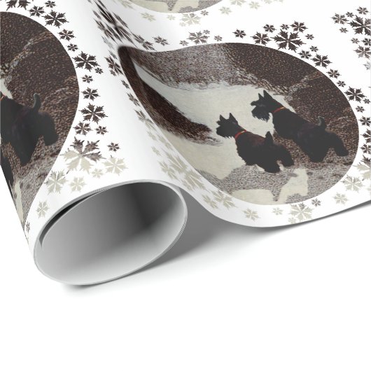 Scottish Terrier Kerstmis Cadeaupapier (Rol Hoek)