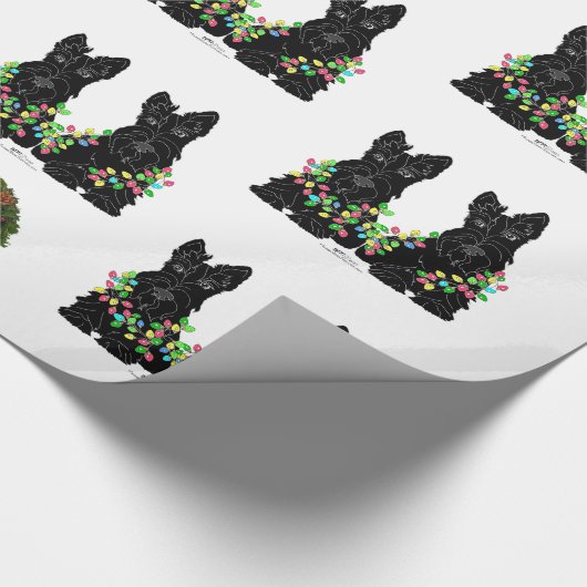 Scottish Terrier Kerstmis Cadeaupapier (Hoek)
