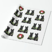 Scottish Terrier Kerstmis Cadeaupapier (Uitgerold)