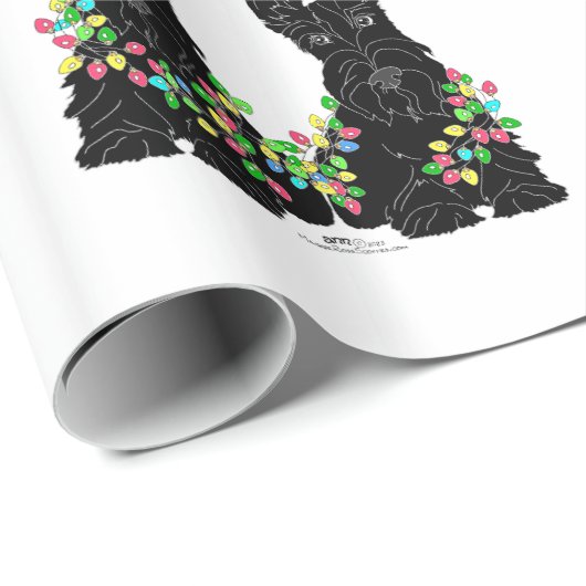Scottish Terrier Kerstmis Cadeaupapier (Rol Hoek)