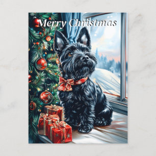 Scottish Terrier Kerstmis Feestdagenkaart