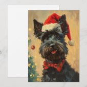 Scottish Terrier Kerstmis Feestdagenkaart (Voorkant / Achterkant)