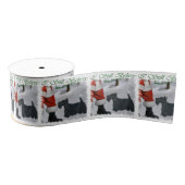 Scottish Terrier Kerstmis Grosgrain Lint (Spoel)