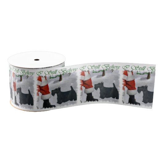 Scottish Terrier Kerstmis Grosgrain Lint (Spoel)