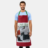 Scottish Terrier Kerstmis Schort (Gedragen)