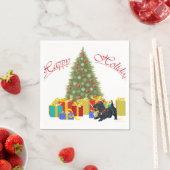 Scottish Terrier Kerstmis Servet (Insitu)