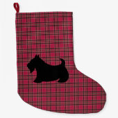 Scottish Terrier Kerstmis stoppen Grote Kerstsok (Voorkant)