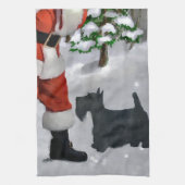 Scottish Terrier Kerstmis Theedoek (Verticaal)