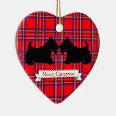 Scottish Terrier Kerstversier Keramisch Ornament (Rechts)