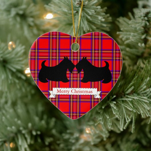 Scottish Terrier Kerstversier Keramisch Ornament (Boom)