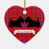 Scottish Terrier Kerstversier Keramisch Ornament (Voorkant)